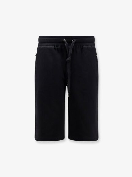 Dolce & Gabbana Cotton Bermuda Shorts With Metal Logo Patch