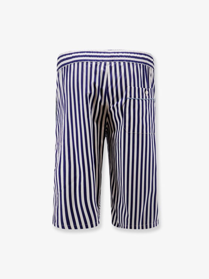 Dolce & Gabbana Cotton Bermuda Shorts With Striped Motif