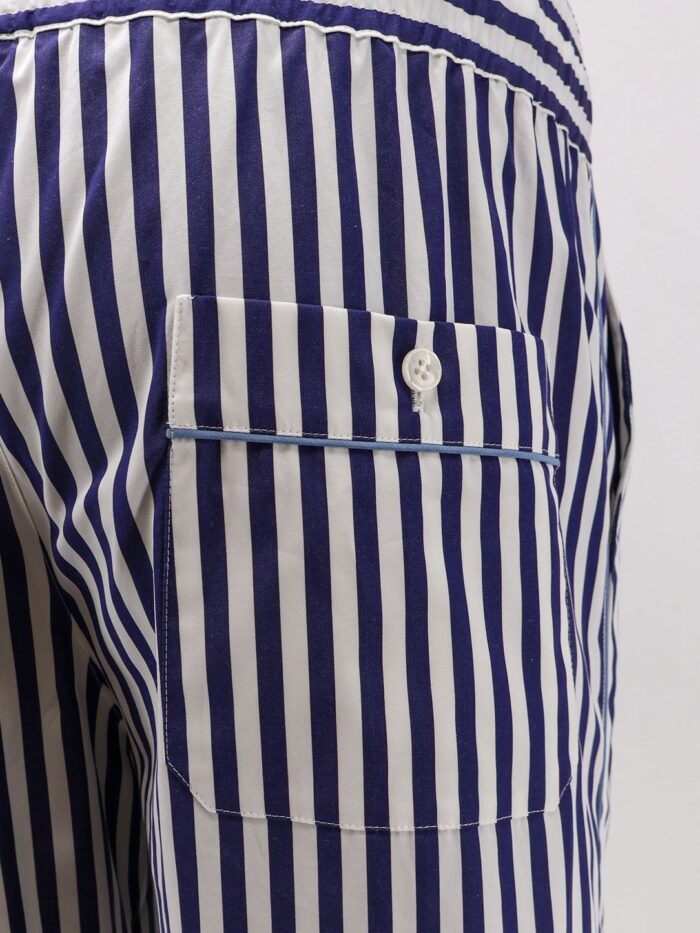 Dolce & Gabbana Cotton Bermuda Shorts With Striped Motif