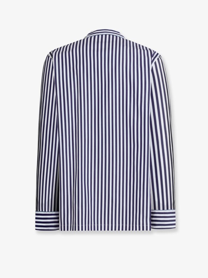 Dolce & Gabbana Cotton Blazer With Striped Motif