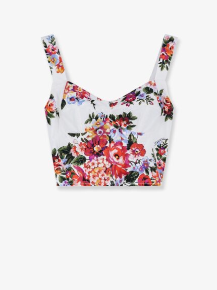 Dolce & Gabbana Cotton Blend Bustier Top