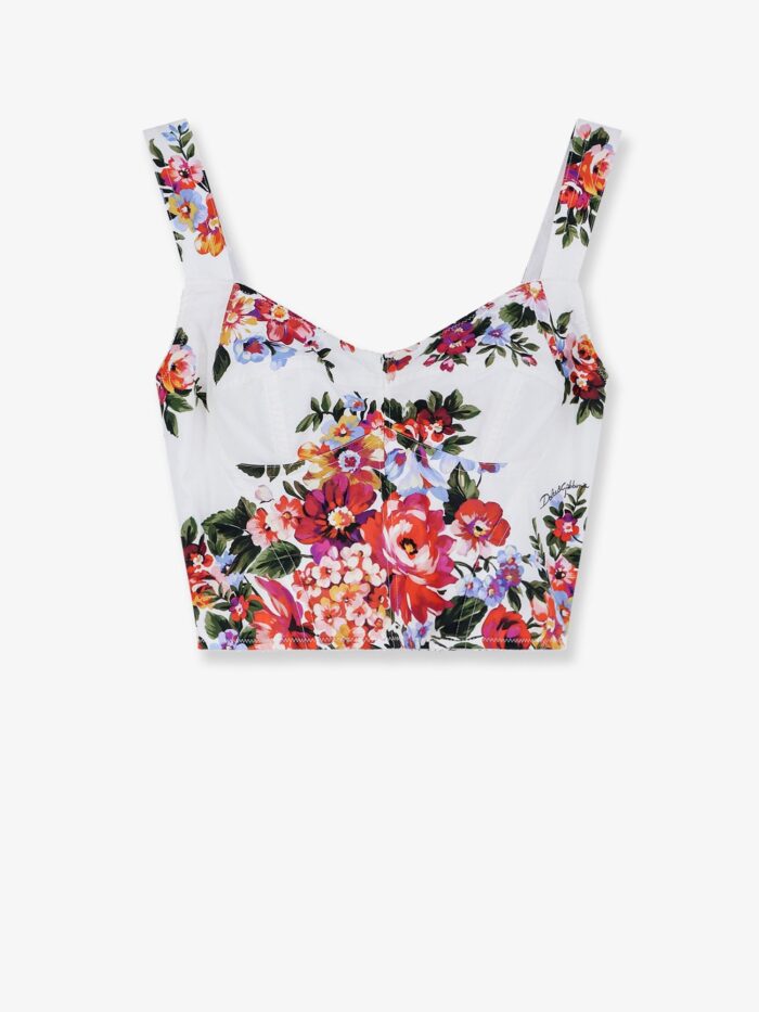 Dolce & Gabbana Cotton Blend Bustier Top