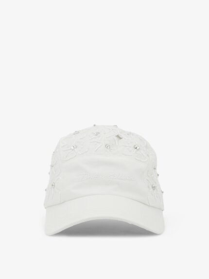 Dolce & Gabbana Cotton Hat With All-over Floral Embroidery