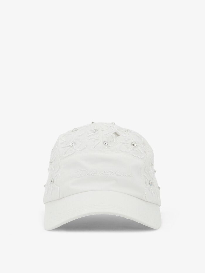Dolce & Gabbana Cotton Hat With All-over Floral Embroidery