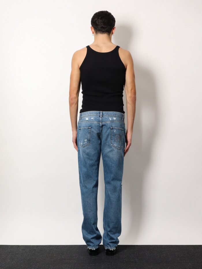 Dolce & Gabbana Cotton Jeans With Rippings Detail