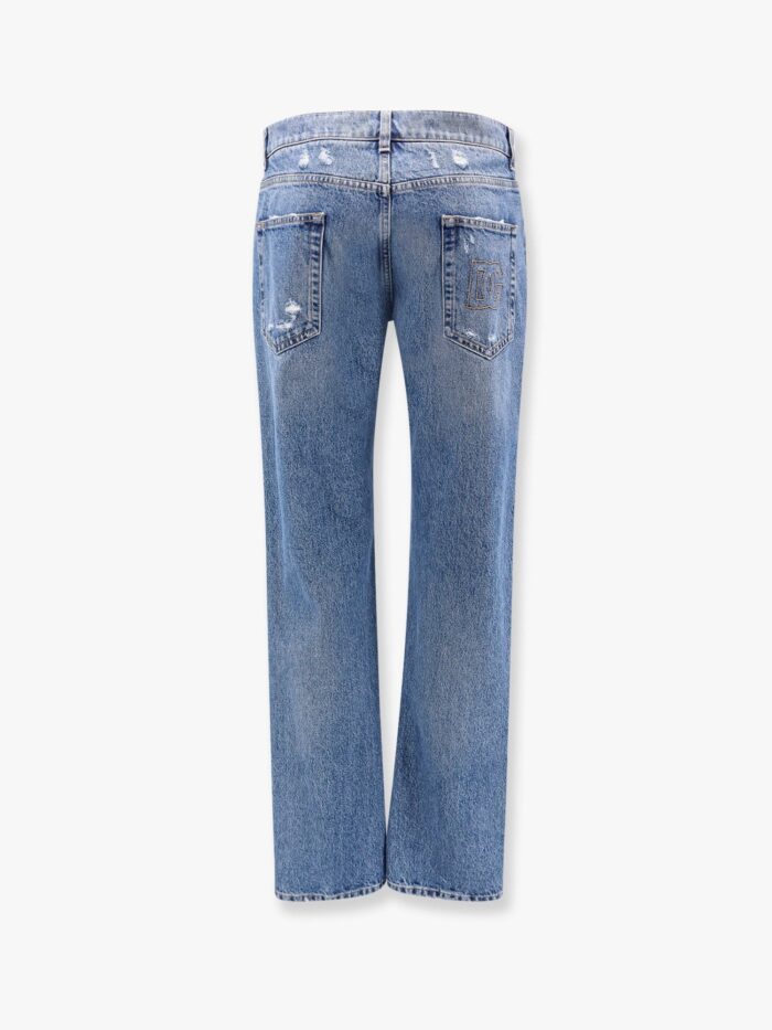 Dolce & Gabbana Cotton Jeans With Rippings Detail