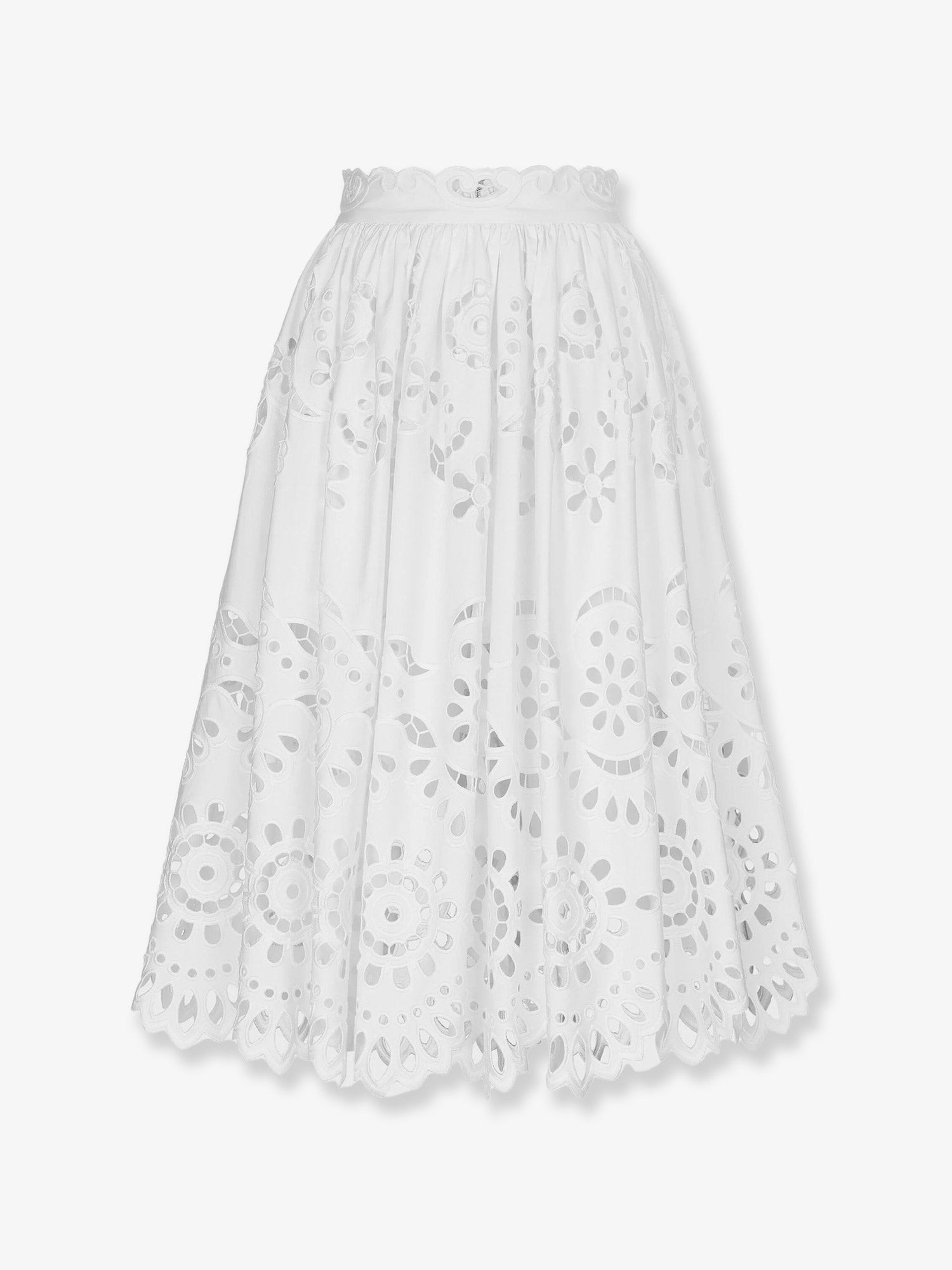 Dolce & Gabbana Cotton Midi Skirt With Cut-out Details