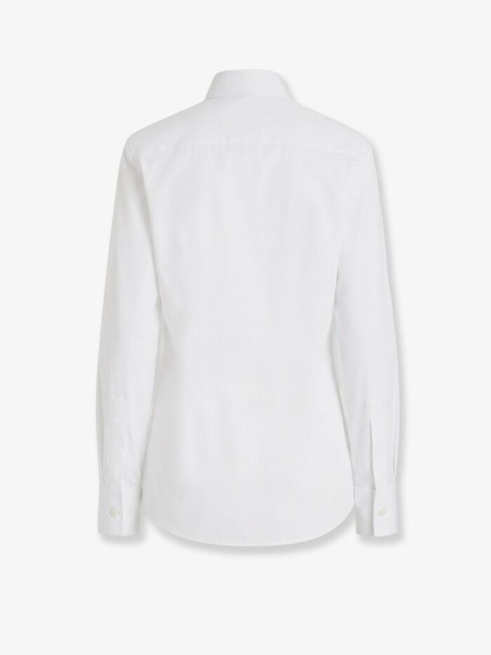 Dolce & Gabbana Cotton Shirt With Floral Embroideries