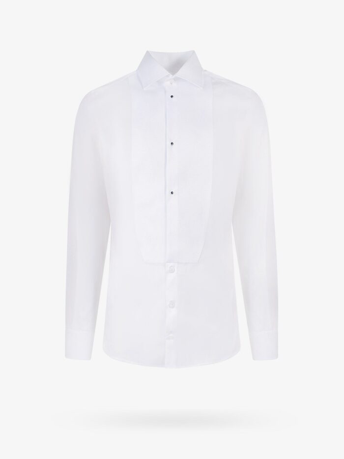 Dolce & Gabbana Cotton Shirt With Frontal Plastron