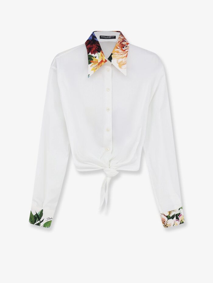 Dolce & Gabbana Cotton Shirt With Knot