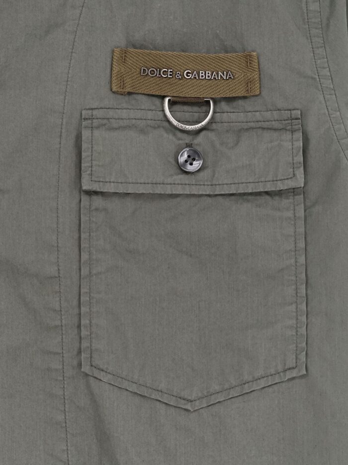 Dolce & Gabbana Cotton Shirt With Logo Patch