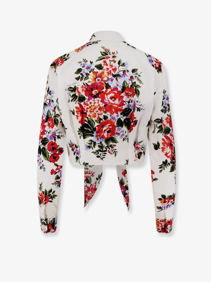 Dolce & Gabbana Cotton Shirt With Multicolor Print