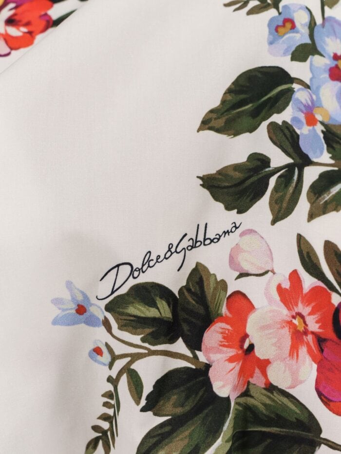 Dolce & Gabbana Cotton Shirt With Multicolor Print