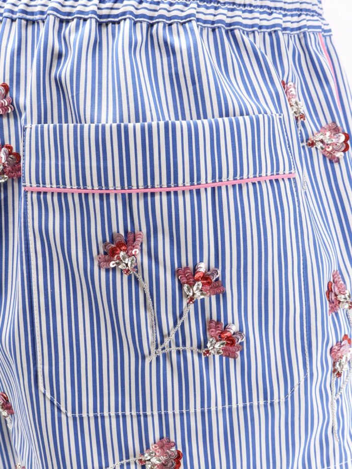 Dolce & Gabbana Cotton Shorts With Cristal Flower Print
