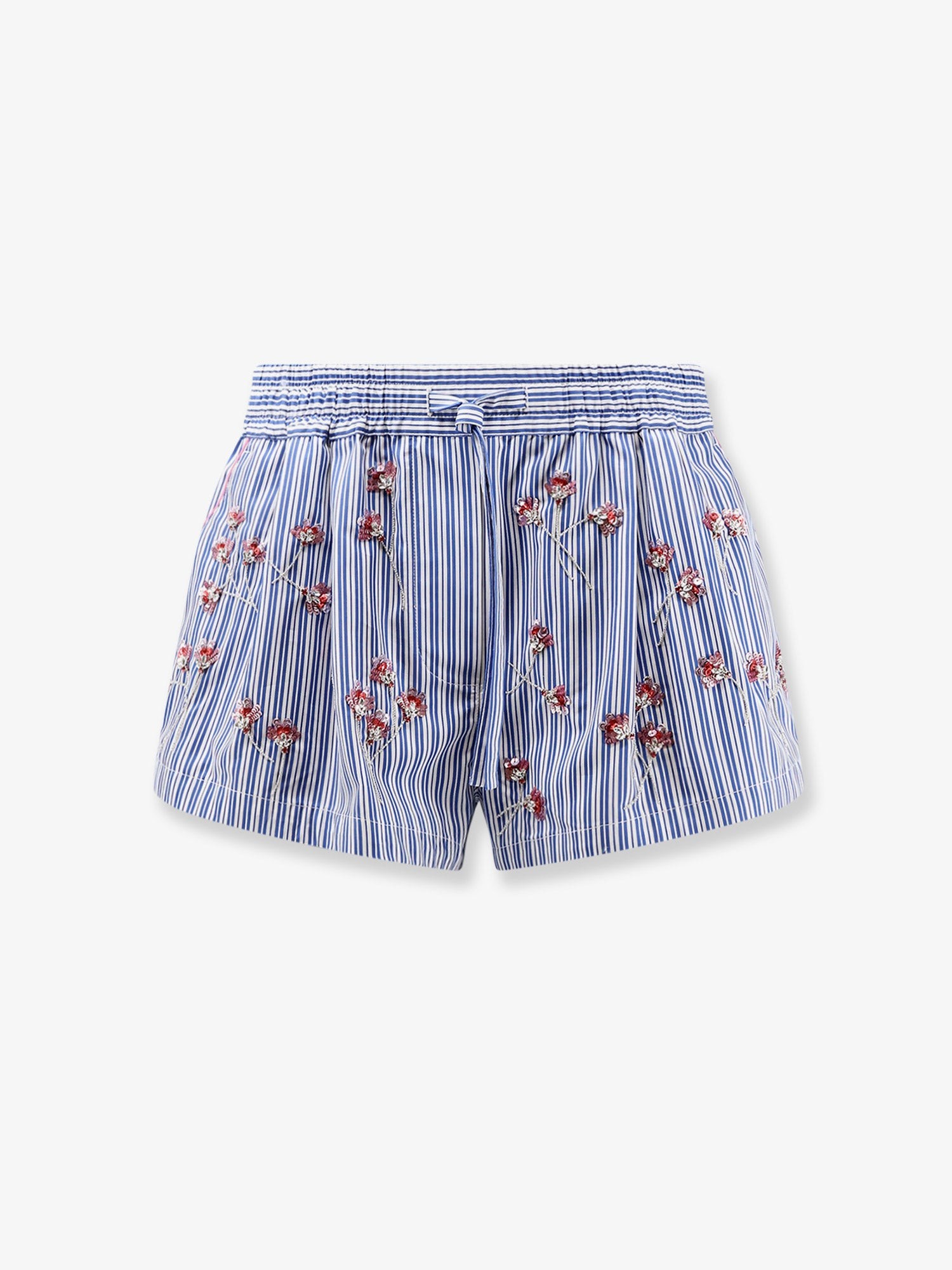 Dolce & Gabbana Cotton Shorts With Cristal Flower Print