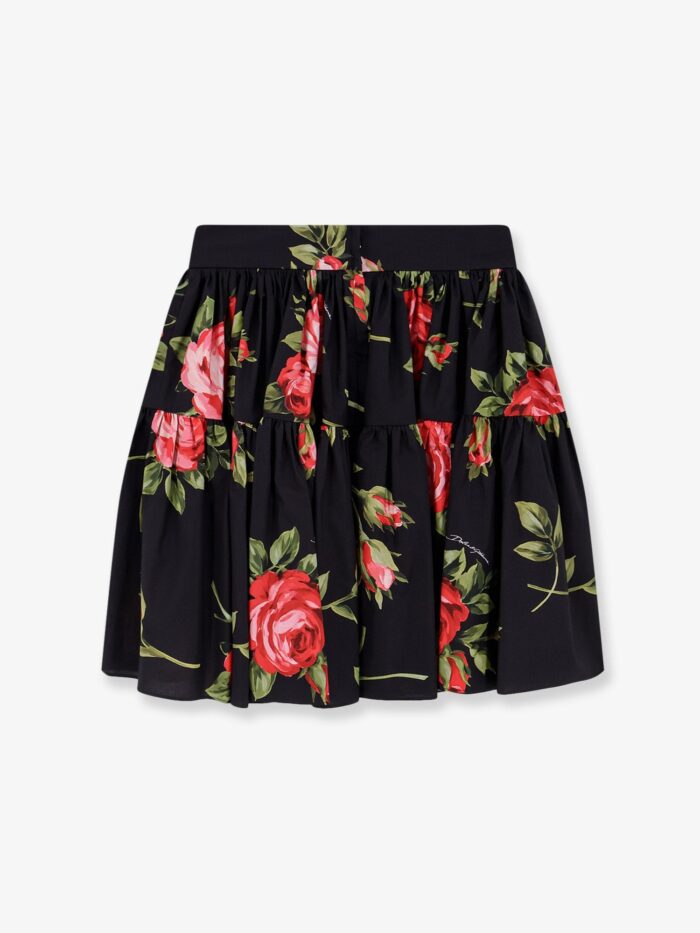 Dolce & Gabbana Cotton Skirt With Iconic Print