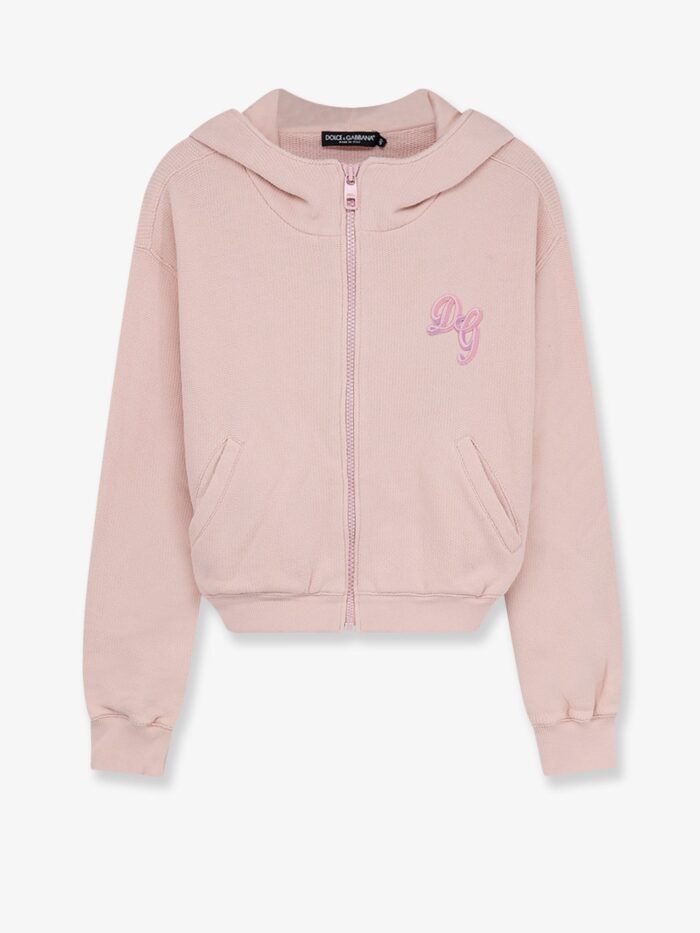 dolce & gabbana cotton sweatshirt with embroidered logo on the front Dolce & Gabbana Cotton Sweatshirt With Embroidered Logo On The Front