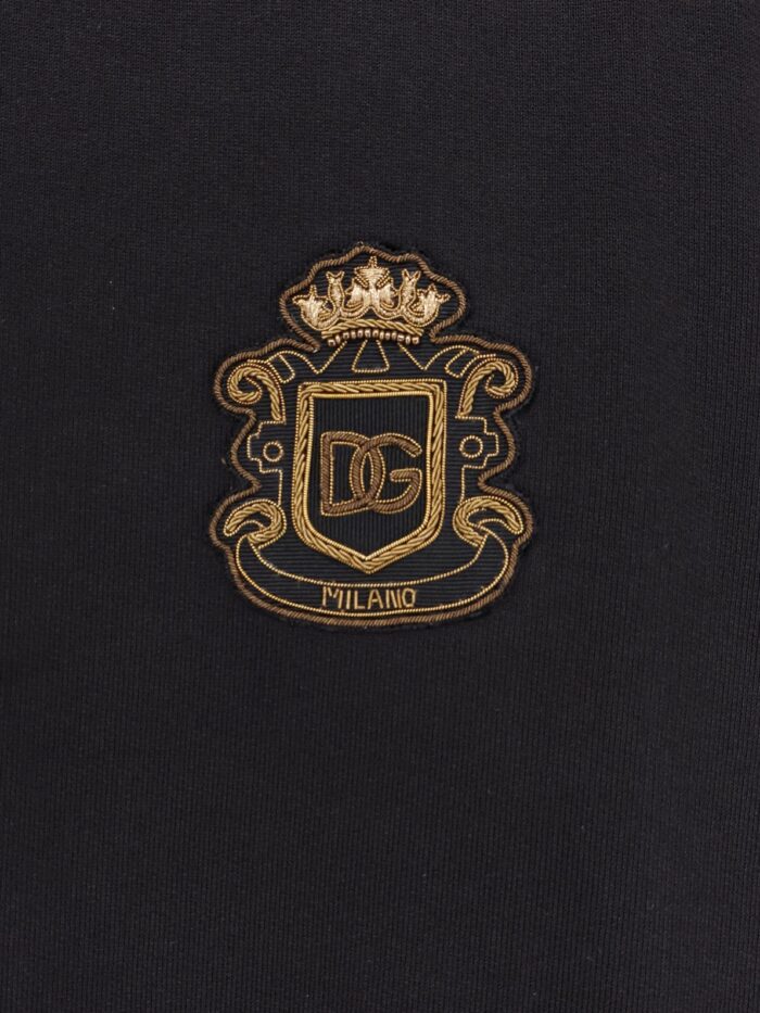 Dolce & Gabbana Cotton Sweatshirt With Heraldic Logo Patch