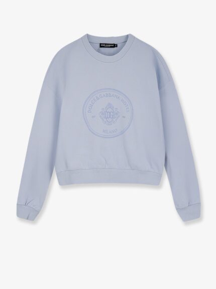 Dolce & Gabbana Cotton Sweatshirt With Iconic Logo