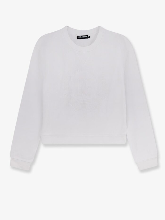 Dolce & Gabbana Cotton Sweatshirt With Logo Embroidery