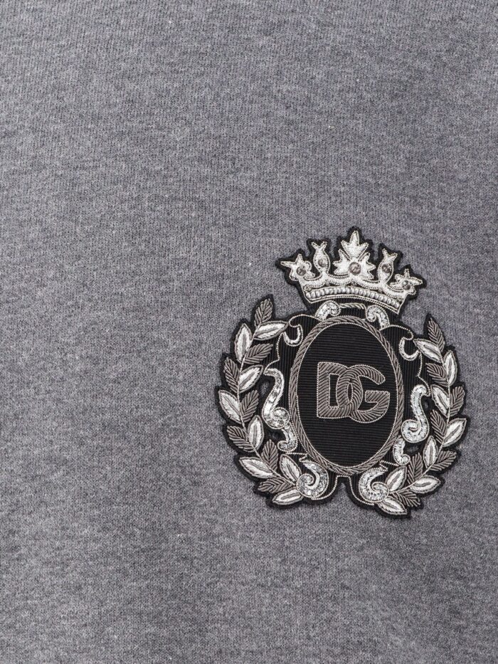 Dolce & Gabbana Cotton Sweatshirt With Logo Patch