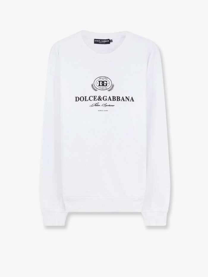 dolce & gabbana cotton sweatshirt with logo print on the front Dolce & Gabbana Cotton Sweatshirt With Logo Print On The Front