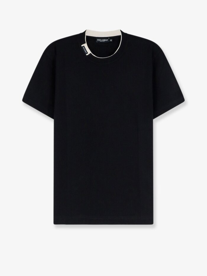 Dolce & Gabbana Cotton T-shirt With Contrasting Profile