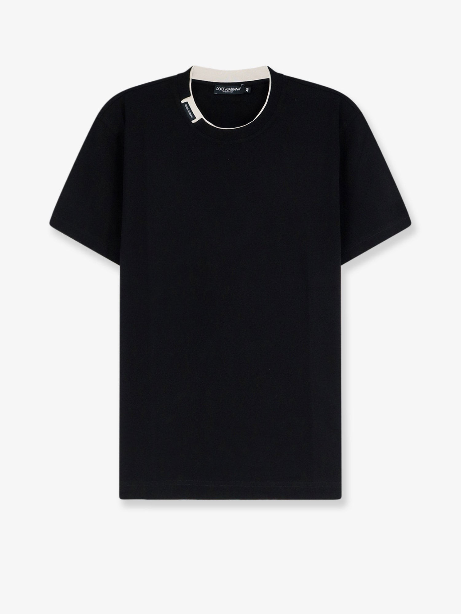 Dolce & Gabbana Cotton T-shirt With Contrasting Profile