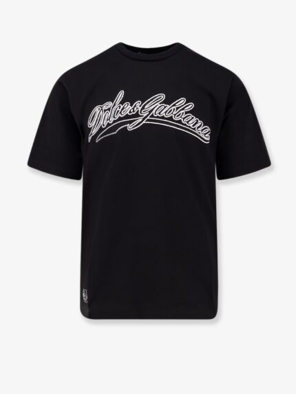 Dolce & Gabbana Cotton T-shirt With Embossed Logo Embroidery