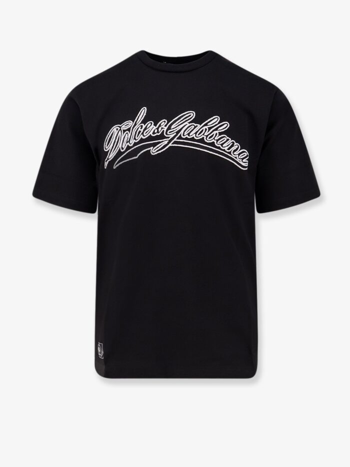 Dolce & Gabbana Cotton T-shirt With Embossed Logo Embroidery
