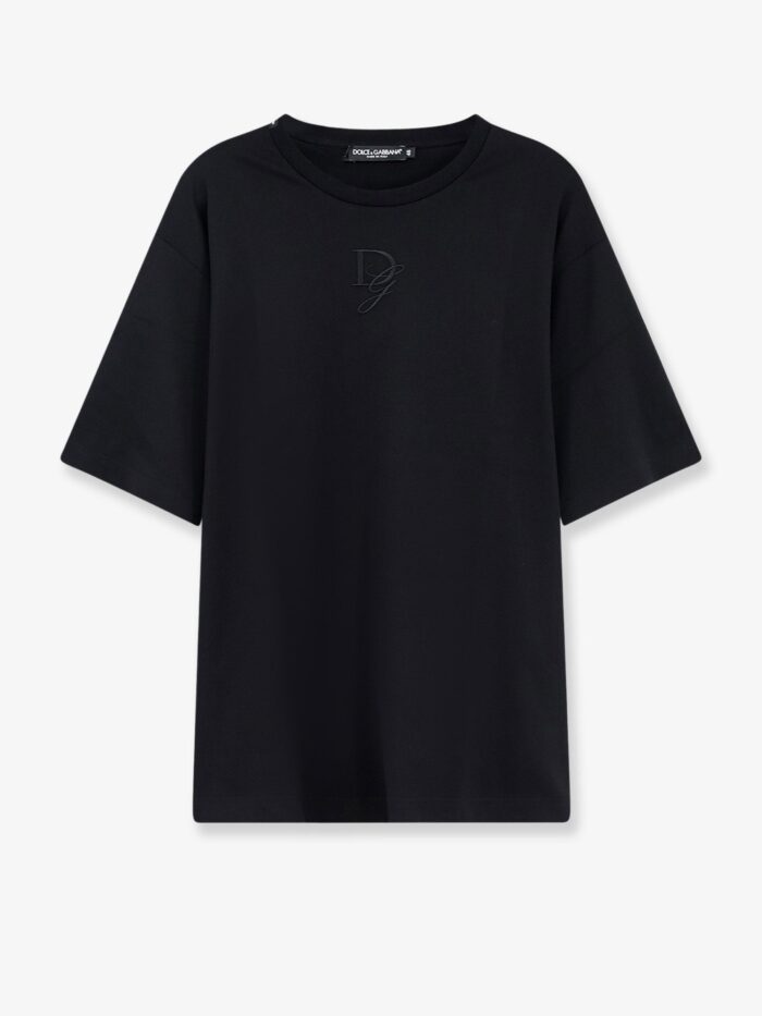 Dolce & Gabbana Cotton T-shirt With Embroidered Logo On The Front