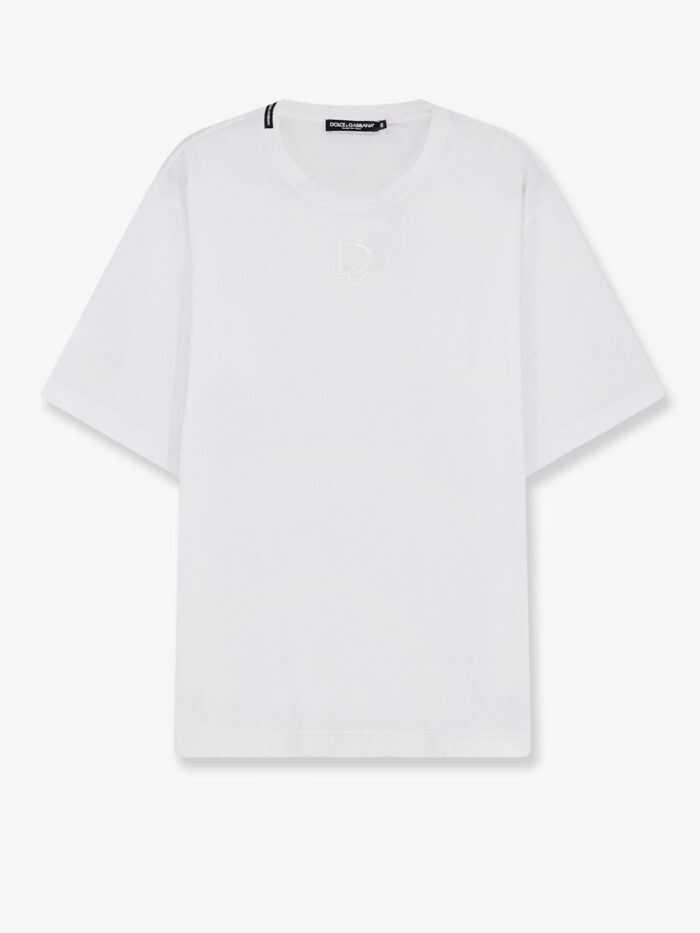 Dolce & Gabbana Cotton T-shirt With Embroidered Logo On The Front