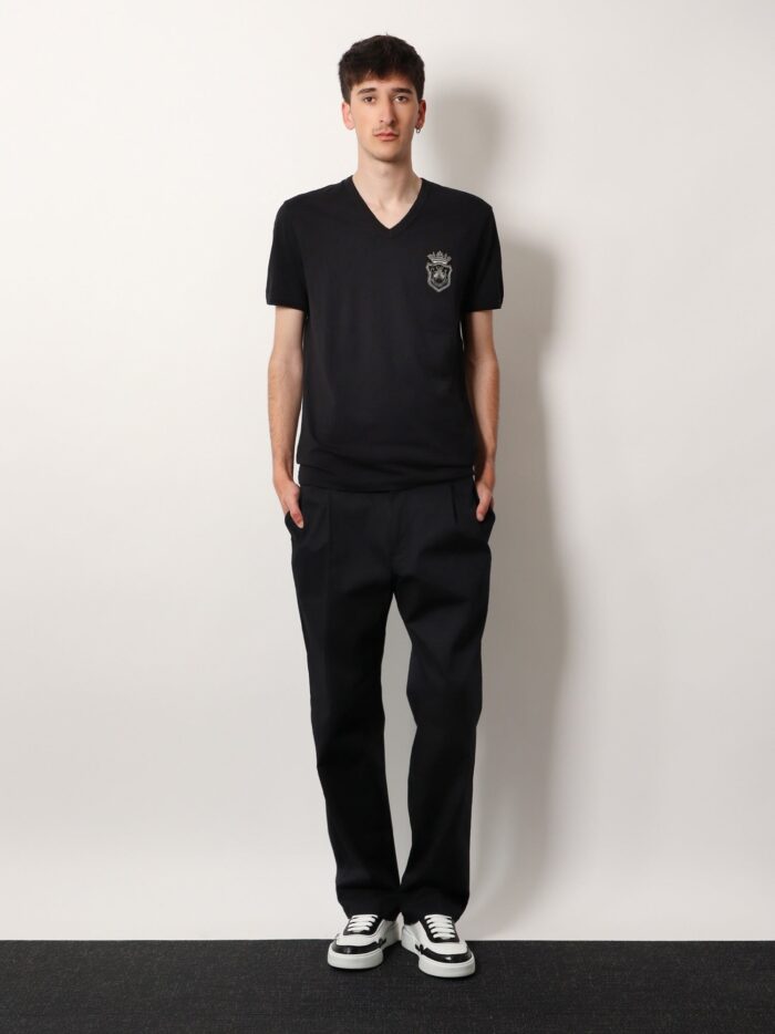 Dolce & Gabbana Cotton T-shirt With Hand-embroidered Patch