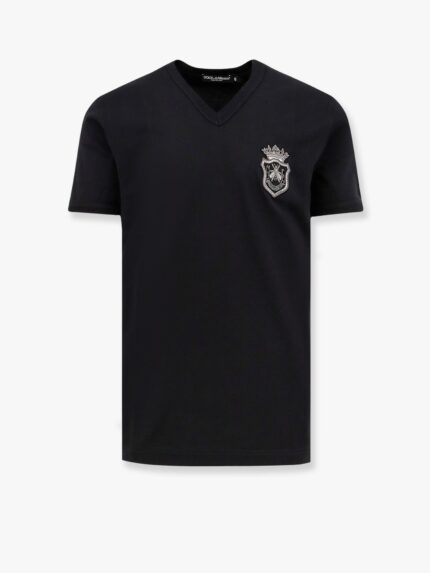 Dolce & Gabbana Cotton T-shirt With Hand-embroidered Patch