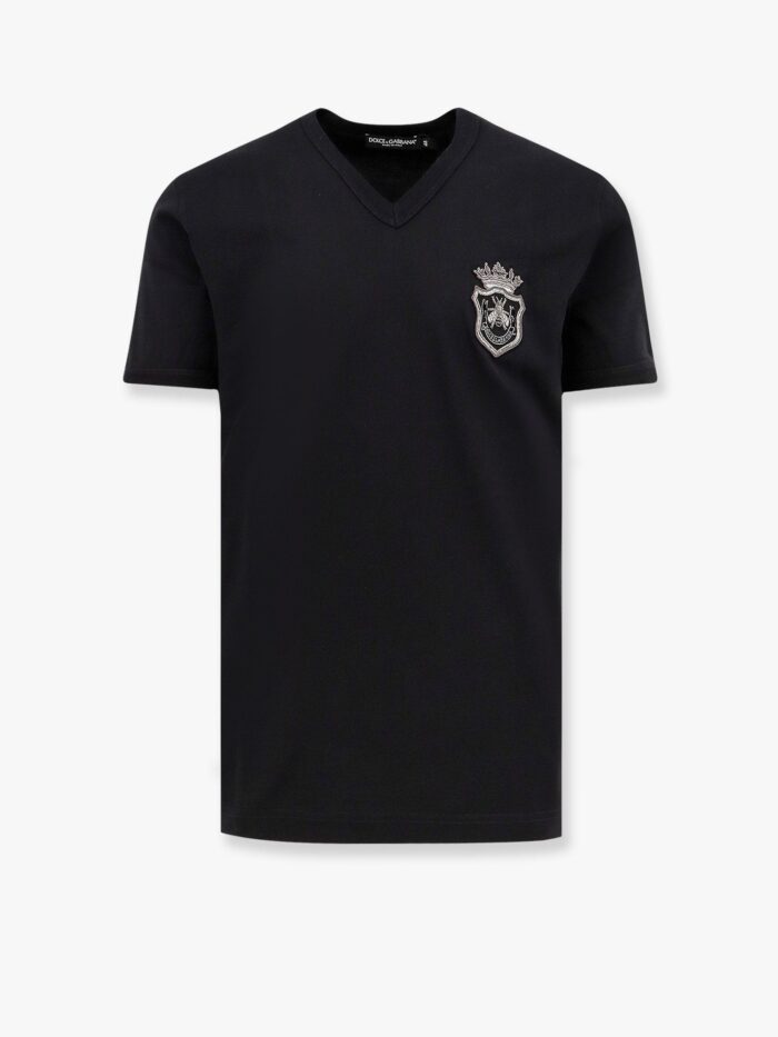 Dolce & Gabbana Cotton T-shirt With Hand-embroidered Patch