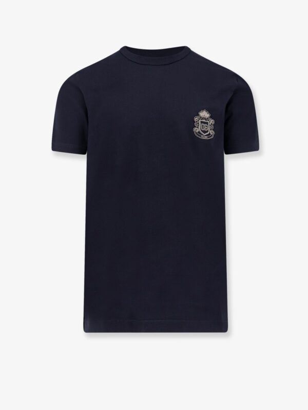 Dolce & Gabbana Cotton T-shirt With Logo Patch On The Front