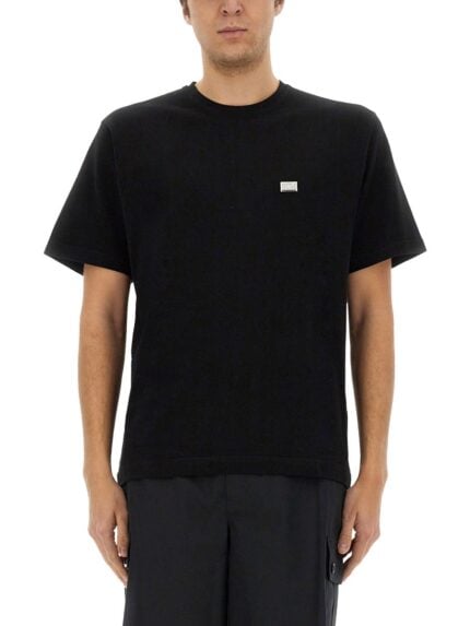 Dolce & Gabbana COTTON T-SHIRT WITH PLAQUE