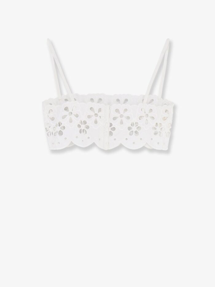 Dolce & Gabbana Cotton Top With Cut-out Embroidery