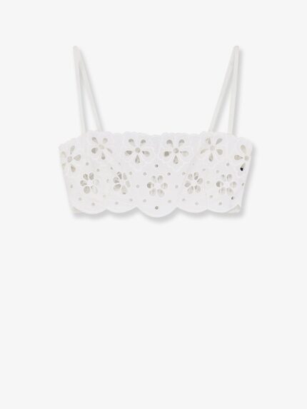Dolce & Gabbana Cotton Top With Cut-out Embroidery