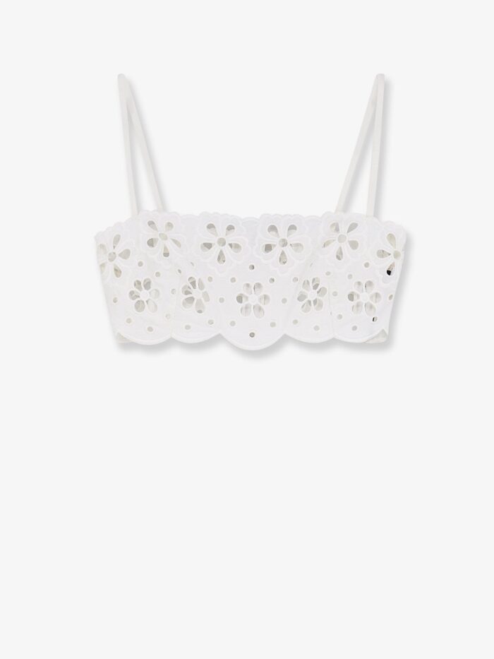 Dolce & Gabbana Cotton Top With Cut-out Embroidery