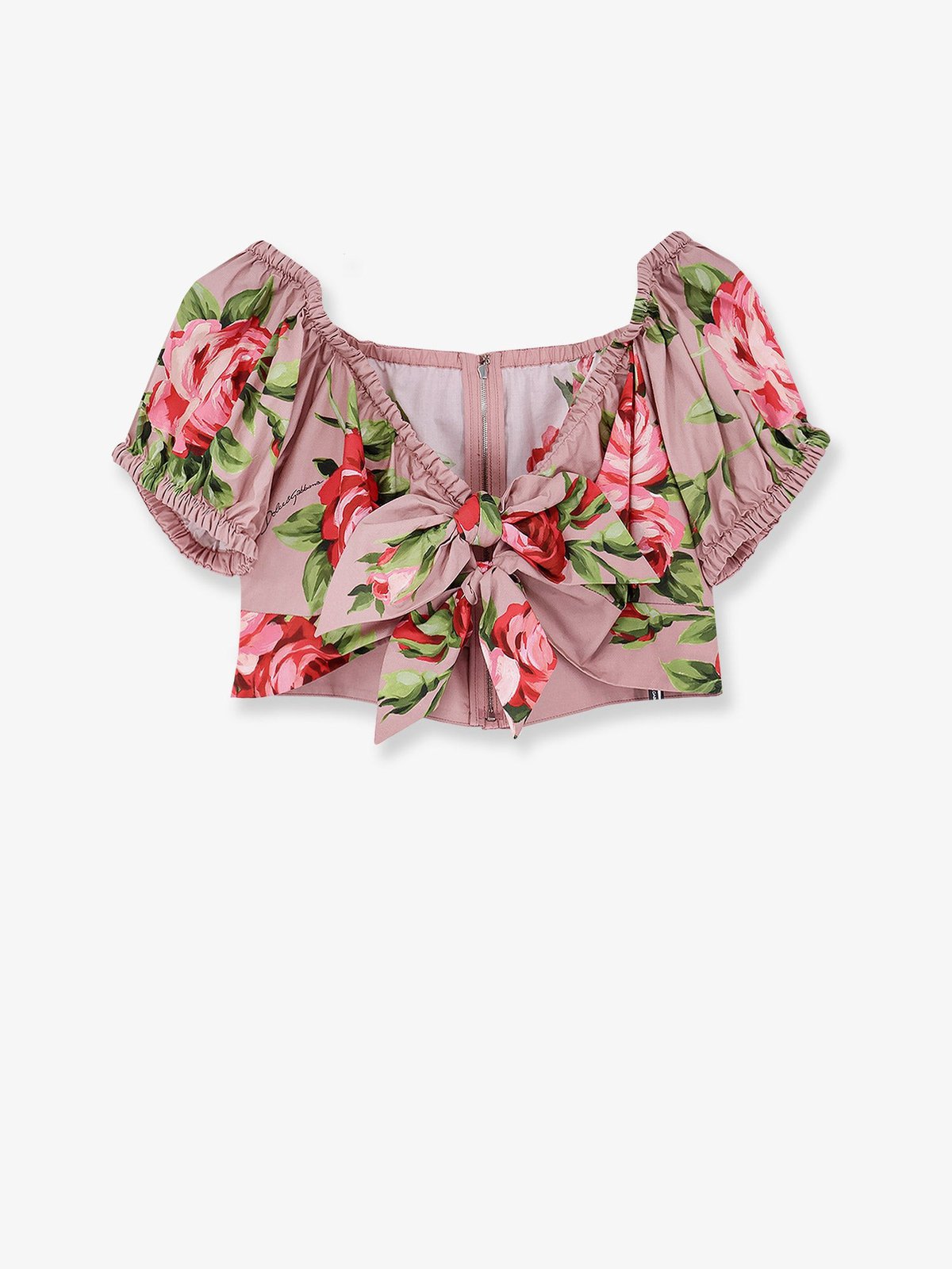 Dolce & Gabbana Cotton Top With Iconic Print