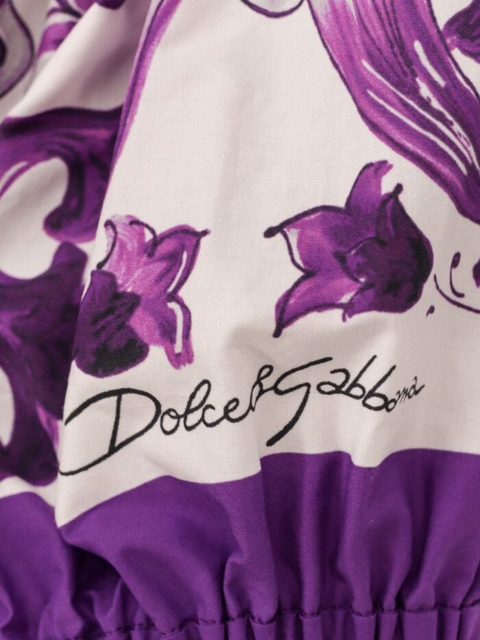Dolce & Gabbana Cotton Top With Maiolica Print