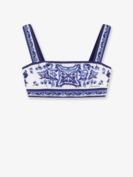 Dolce & Gabbana Cotton Top With Maiolica Print