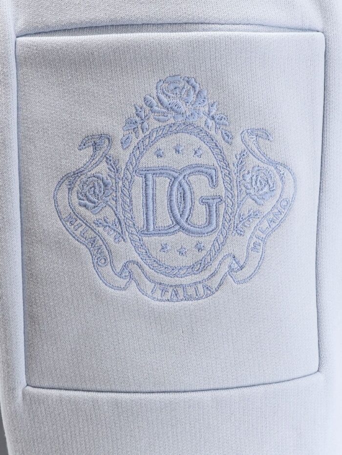 Dolce & Gabbana Cotton Trousers With Embroidered Logo On The Back