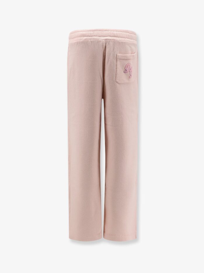 Dolce & Gabbana Cotton Trousers With Embroidered Logo Patch