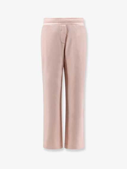 Dolce & Gabbana Cotton Trousers With Embroidered Logo Patch