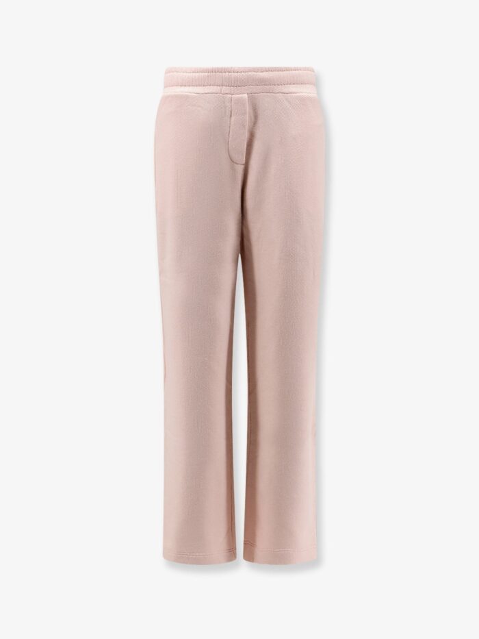 dolce & gabbana cotton trousers with embroidered logo patch Dolce & Gabbana Cotton Trousers With Embroidered Logo Patch