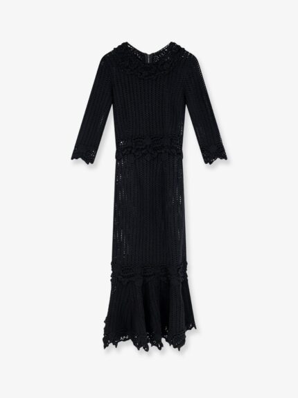 Dolce & Gabbana Crochet Fabric Long Dress