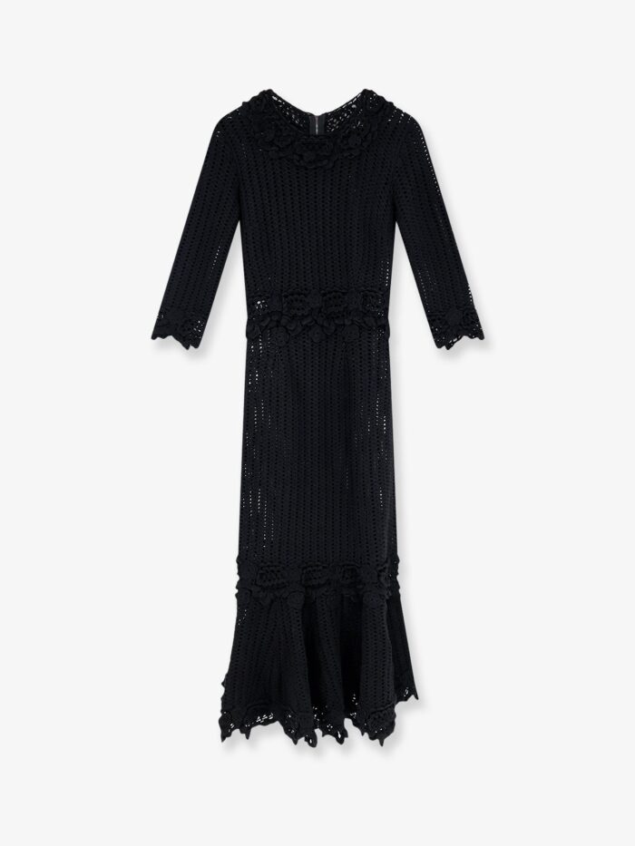 dolce & gabbana crochet fabric long dress Dolce & Gabbana Crochet Fabric Long Dress
