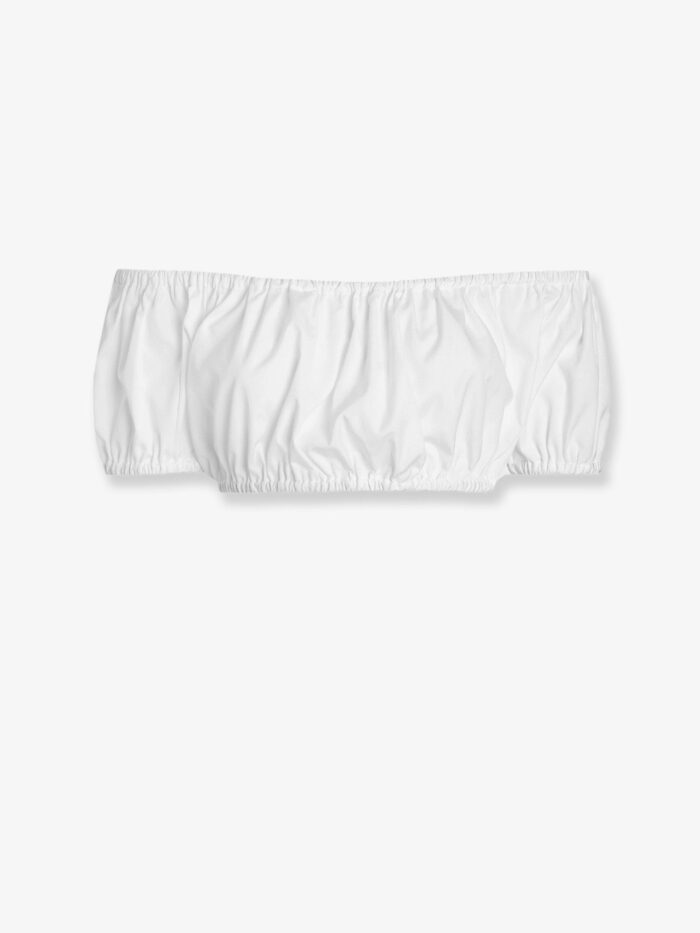 dolce & gabbana cropped cotton poplin top Dolce & Gabbana Cropped Cotton Poplin Top